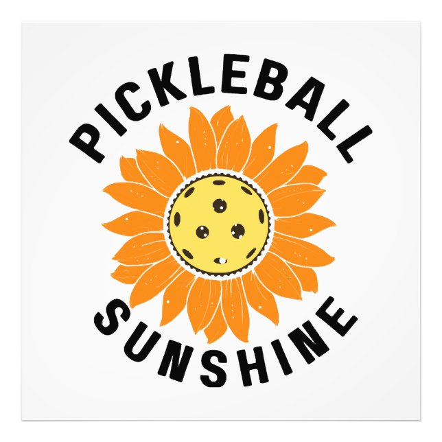 Pickleball sunshine photo print (Front)