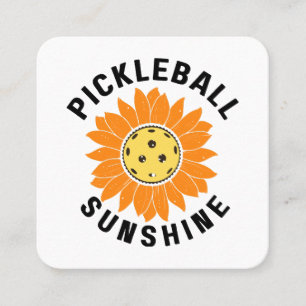 Pickleball sunshine square business card