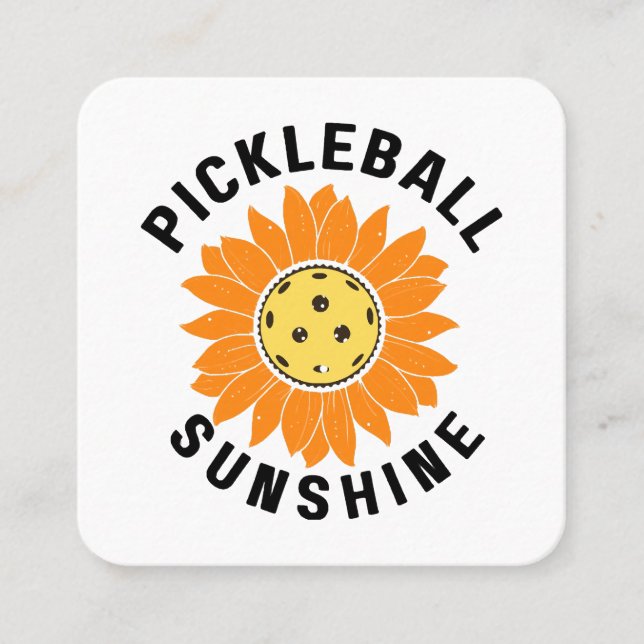 Pickleball sunshine square business card (Front)