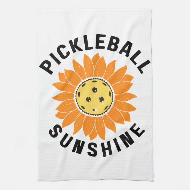 Pickleball sunshine tea towel (Vertical)
