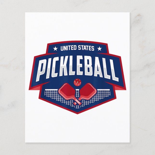 Pickleball Support the Team Pickleball Player USA  (Front)