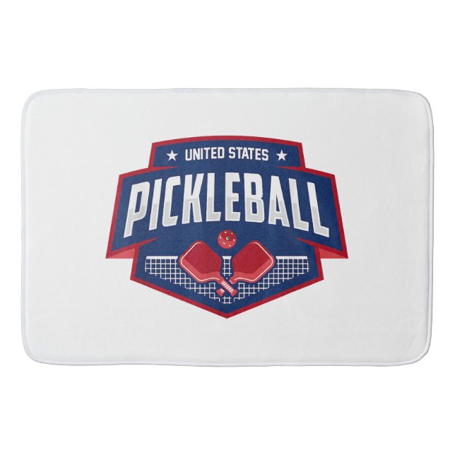 Pickleball Support the Team Pickleball Player USA  Bath Mat (Front)