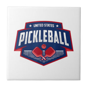 Pickleball Support the Team Pickleball Player USA  Ceramic Tile