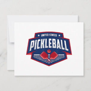 Pickleball Support the Team Pickleball Player USA Holiday Card