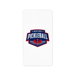 Pickleball Support the Team Pickleball Player USA Label