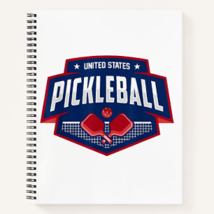 Pickleball Support the Team Pickleball Player USA Notebook