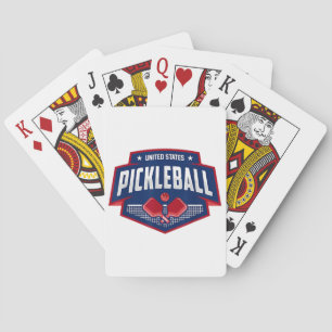 Pickleball Support the Team Pickleball Player USA  Playing Cards