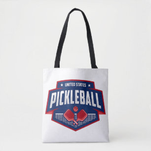 Pickleball Support the Team Pickleball Player USA Tote Bag