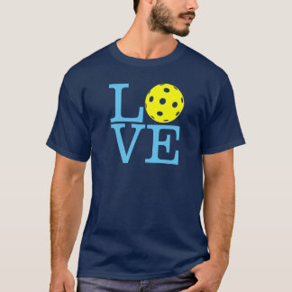 Pickleball T-shirt: "LOVE" Navy Blue (Men) T-Shirt