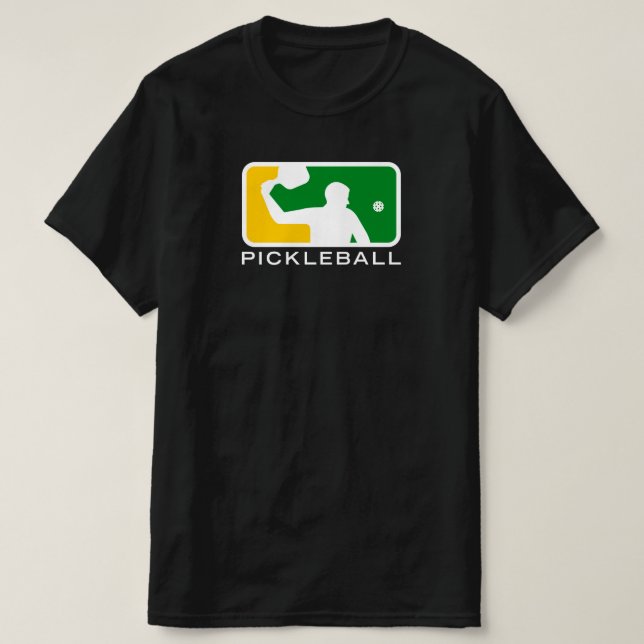 Pickleball T-shirt: Major League (Green/White) T-Shirt (Design Front)