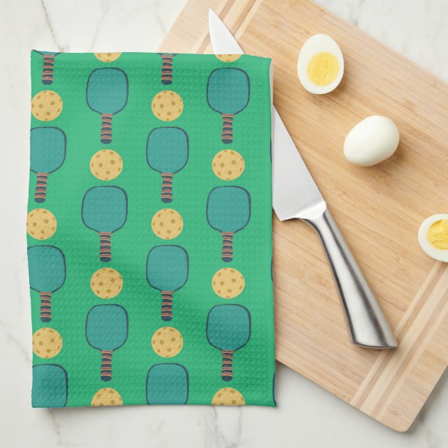 Pickleball Tea Towel (Quarter Fold)