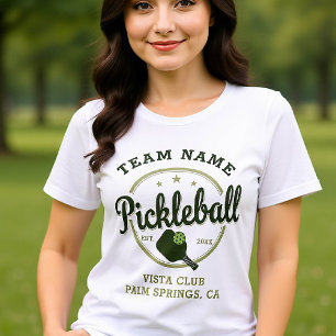 Pickleball Team Club Personalised Emblem Green Tri-Blend Shirt