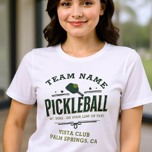 Pickleball Team Club Player Green Personalised Tri-Blend Shirt