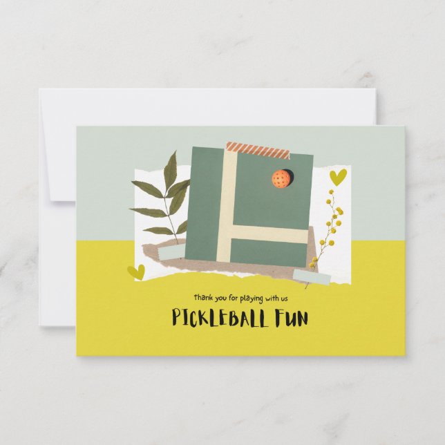 Pickleball  thank you card (Front)
