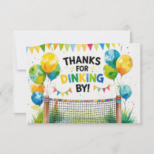 Pickleball thank you card