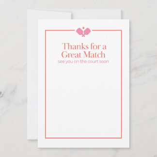 Pickleball Thank You Card | Great Match