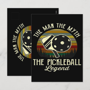Pickleball- The Man, The Myth, The Legend Holiday Postcard