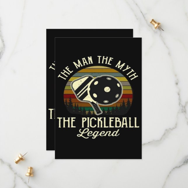 Pickleball- The Man, The Myth, The Legend  Save The Date (Front/Back In Situ)