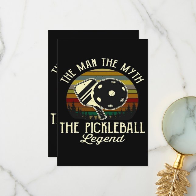 Pickleball- The Man, The Myth, The Legend  Thank You Card (Front/Back In Situ)