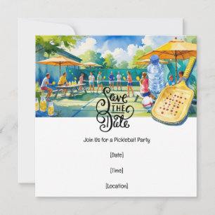 Pickleball themed Party Invitation