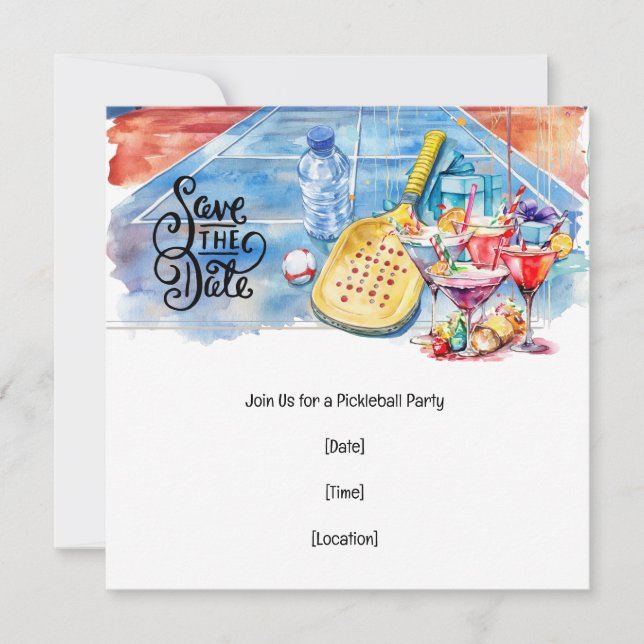 Pickleball themed  Party  Invitation (Front)