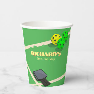 Pickleball Themed Sports Dinking Birthday Party Paper Cups
