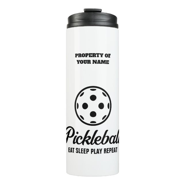 Pickleball Thermal Tumbler mug gift for him or her (Front)
