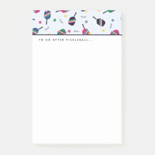 Pickleball To Do After Pickleball Dink Post-it Notes