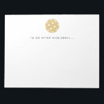Pickleball To Do After Pickleball Player Notepad<br><div class="desc">This notepad features a pickleball with the phrase "To Do After Pickleball... ". Text is customisable with a phrase or name of your choice. Makes a great gift for pickleball players. Part of a collection from Parcel studios.</div>