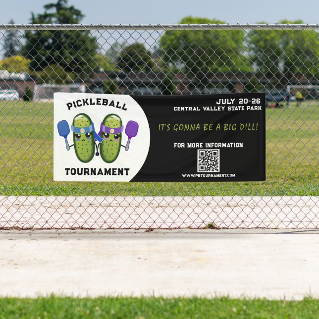 Pickleball Tournament Dill Pickle Team Game Event Banner (Insitu)