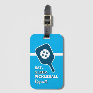 Pickleball travel luggage tag for suitcase or bag