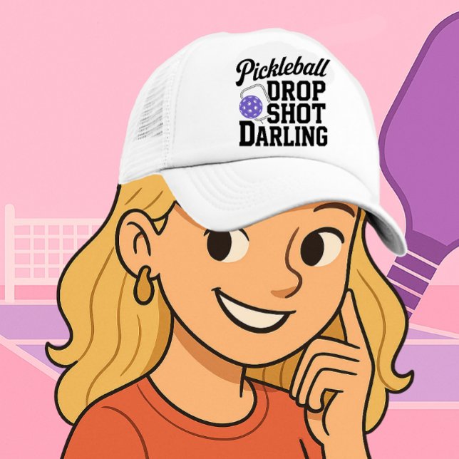 Pickleball Trucker Hat Drop Shot Darling (PICKLEBALL TRUCKER HAT)