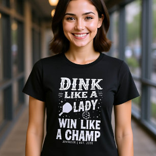 Pickleball Typography Funny Gift Personalised T-Shirt