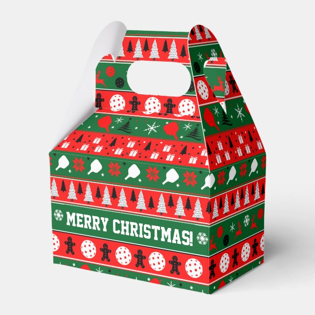 Pickleball Ugly Sweater Gift  Favour Box (Front Side)