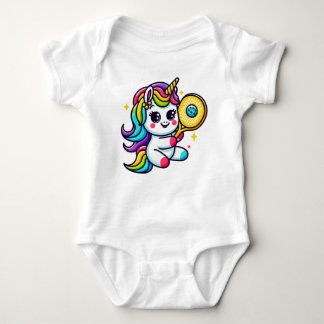 Pickleball Unicorn Baby Bodysuit