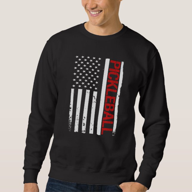 Pickleball USA American Flag Sweatshirt (Front)
