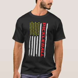 Pickleball USA American Flag US Player Paddleball T-Shirt