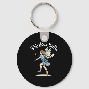 Pickleball vintage fairy funny dinkerbelle women key ring
