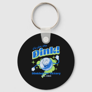 Pickleball vintage go for the dink funny pickball key ring