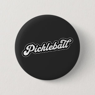 Pickleball Vintage Retro 6 Cm Round Badge