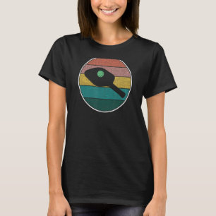 Pickleball Vintage Retro Sunset Ball Funny Pickle T-Shirt