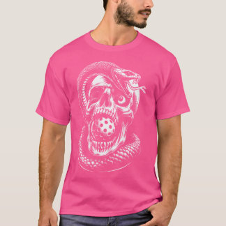 Pickleball Vintage Y2K Skull Grunge Snake Goth Art T-Shirt