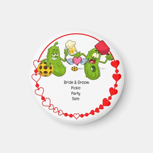 Pickleball Wedding  Magnet (Front)