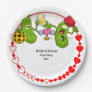 Pickleball Wedding Paper Plate