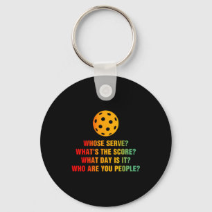 Pickleball whose serve whats score pickle ball key ring