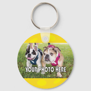 Pickleball with any photo key ring