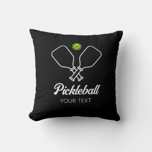 Pickleball with Paddles & Ball Personalised Cushion