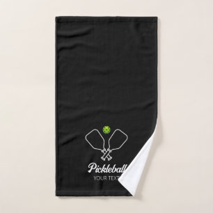 Pickleball with Paddles & Ball Personalised Hand Towel