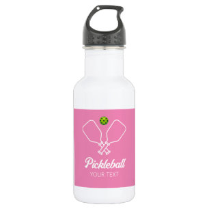 Pickleball with Paddles & Ball Personalised Pink 532 Ml Water Bottle