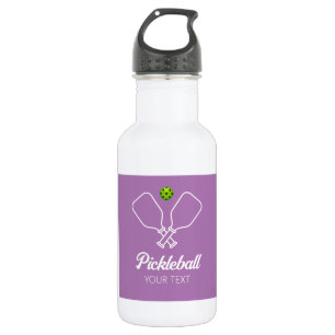 Pickleball with Paddles & Ball Personalised Purple 532 Ml Water Bottle